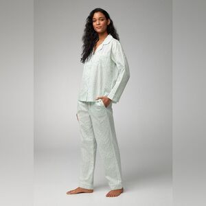 BEDHEAD Mint 3D Stripe Woven Cotton Sateen Pajama Set